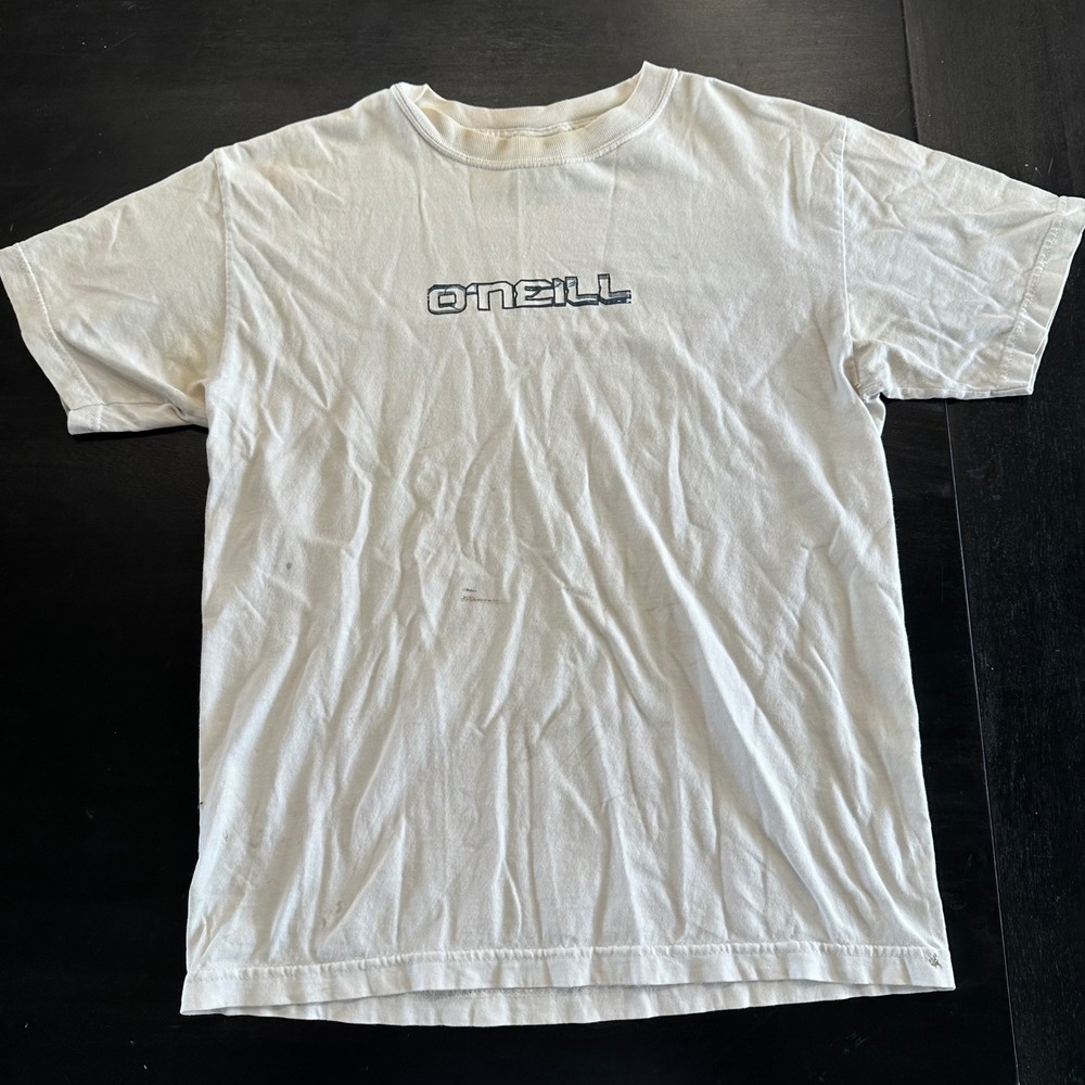 VTG Y2K O'Neill Surf T-Shirt White Graphic Crewneck Men's Small Beach